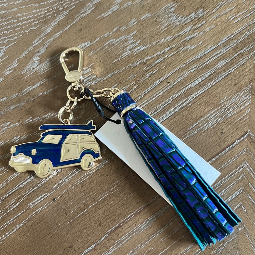 Brahmin Copa Car Tassel key fob
